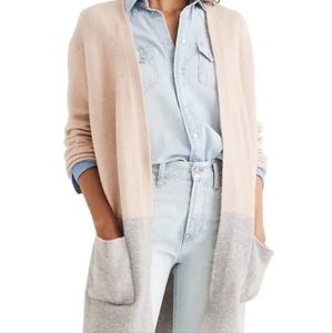 Madewell Kent Colorblock Cardigan Sweater size xs